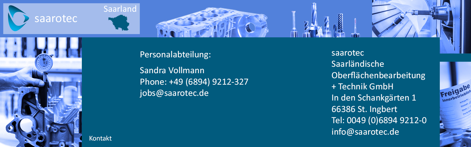 Personalabteilung saarotec Saarländische Oberflächenbearbeitung und Technik GmbH